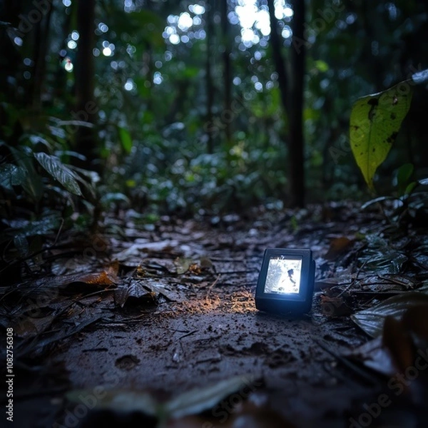 Obraz Low Light Jungle Camera Capturing Animal Tracks