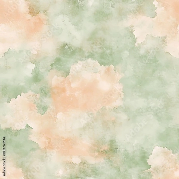 Fototapeta Soft Mint and Peach Abstract Background Texture