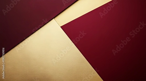 Obraz Elegant Burgundy and Gold Layered Textures