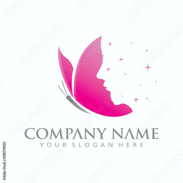 Fototapeta butterfly logo icon