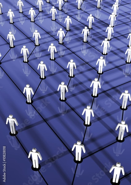 Fototapeta Human's hierarchy tree. 3d concept.