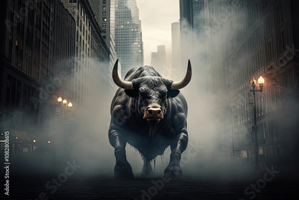 Obraz An imposing and intimidating bull