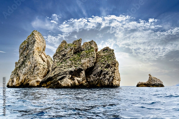 Obraz Beautiful image of the Medes Islands, a natural reserve, a small archipelago located in the Mediterranean, near Montgri and l'Estartit, Girona, Catalonia