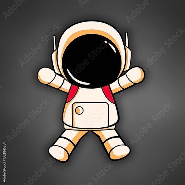 Obraz Blue Illustrative Astronaut  