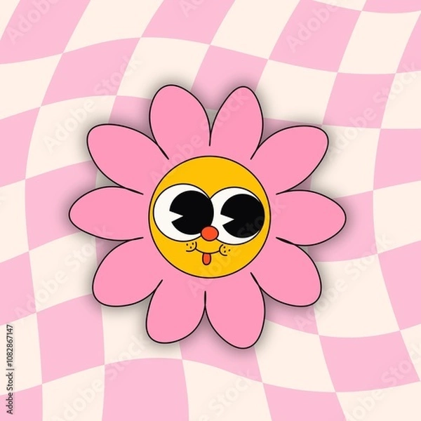 Obraz Pink and White Cute Retro 