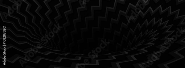 Fototapeta Optical illusion horizontal background. Abstract curves, geometric effect.