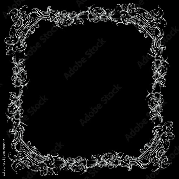 Obraz decorative elements in vintage style for decoration layout, fram