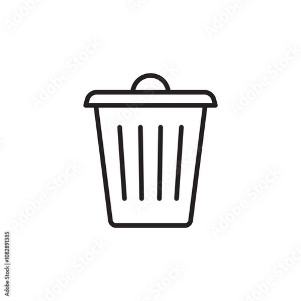 Fototapeta Delete thin line vector icon.