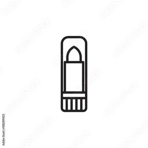 Fototapeta Lip Balm thin line vector icon.