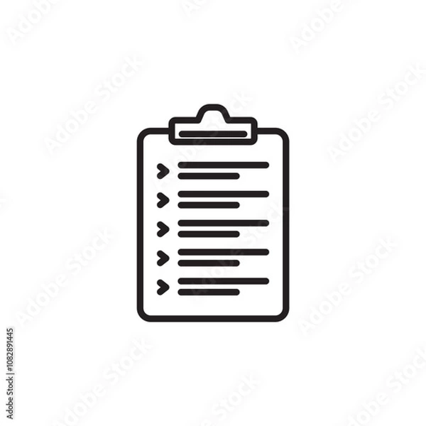 Fototapeta Summary thin line vector icon.
