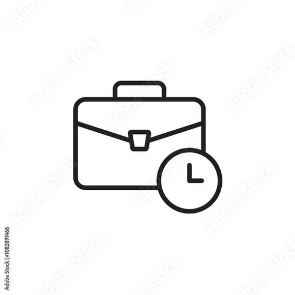 Fototapeta Work Experience thin line vector icon.