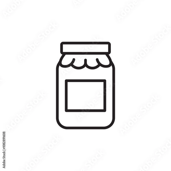 Fototapeta Jam thin line vector icon.