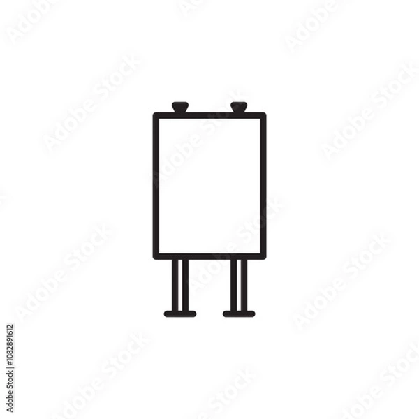 Fototapeta Billboard thin line vector icon.