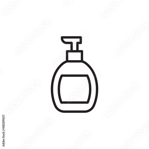 Fototapeta Body Soap thin line vector icon.