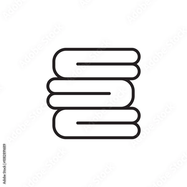 Fototapeta Towels thin line vector icon.