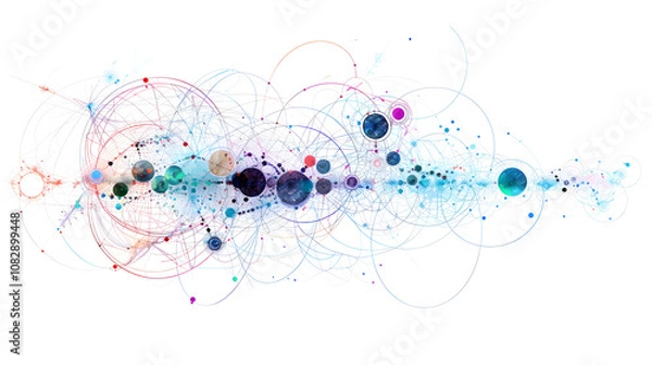 Fototapeta Abstract Representation of Complex NX Node Functions in Information Technology