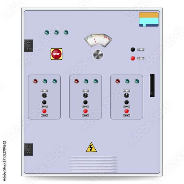 Obraz Control Panel. Production control panel and control of computer devices. Touchpad. Vector graphics 