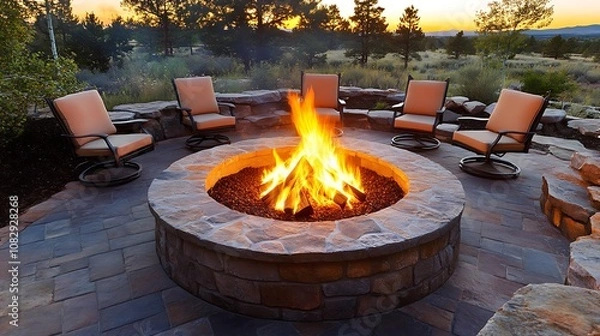 Obraz fire pit gathering