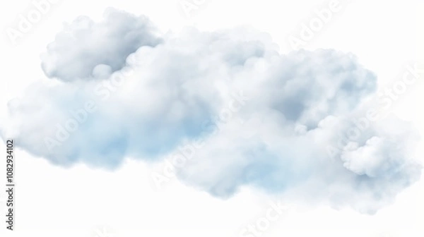 Obraz A soft white cloud drifts against a seamless background, evoking tranquility and openness.
