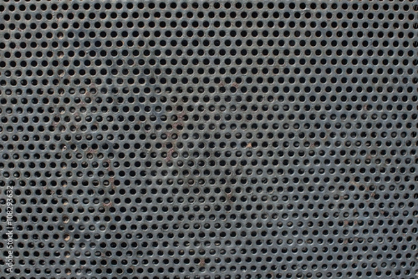 Obraz Corroded Metal grill with circular holes