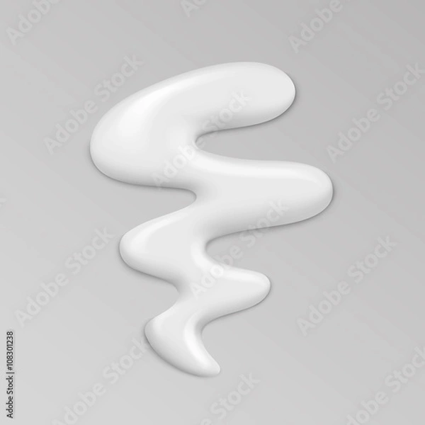 Obraz Vector Liquid Fluid Drop Splash Blotch Isolated on Background