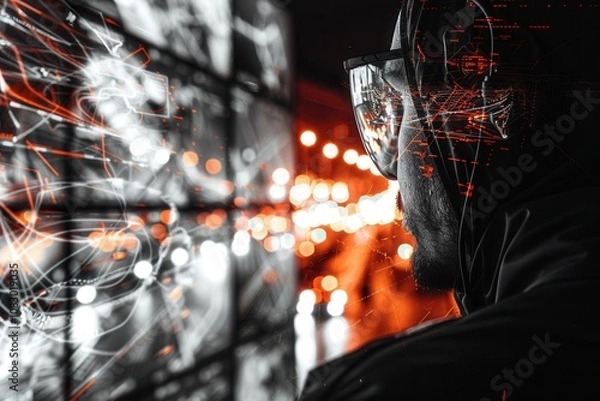 Fototapeta Cyber Command Under Attack