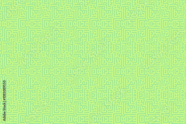 Fototapeta Lime green and blue repeating background lined square pattern