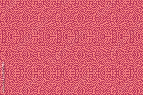 Fototapeta Red and pink repeating background lined horizontal pattern