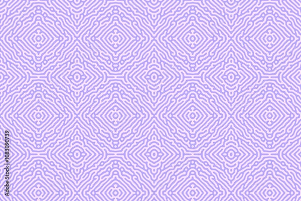 Fototapeta Light violet purple repeating background lined diamond pattern