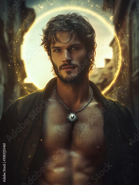 Fototapeta portrait of a man - generative ai