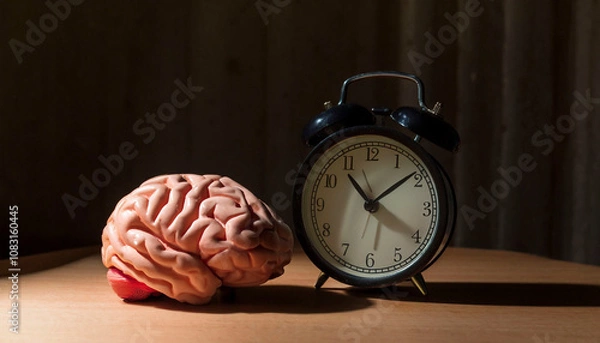 Obraz 脳と目覚まし時計