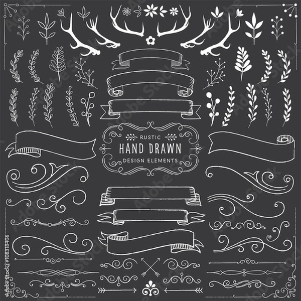 Obraz Chalkboard Clipart Set