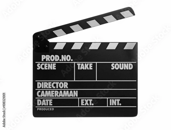 Obraz Movie clapper isolated on white
