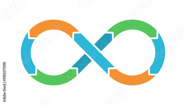 Fototapeta DevOps System or Development operation system