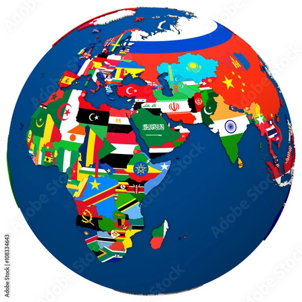 Obraz Political world map