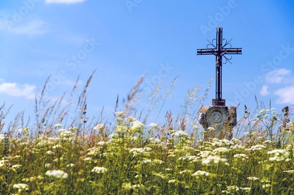 Fototapeta Old wayside cross