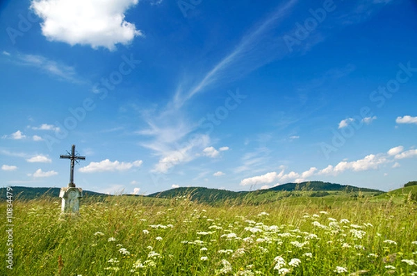Fototapeta Old wayside cross