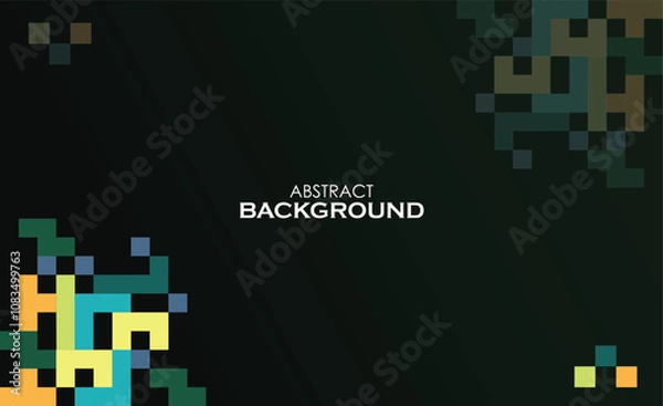 Fototapeta Abstract Background with Pixel Style