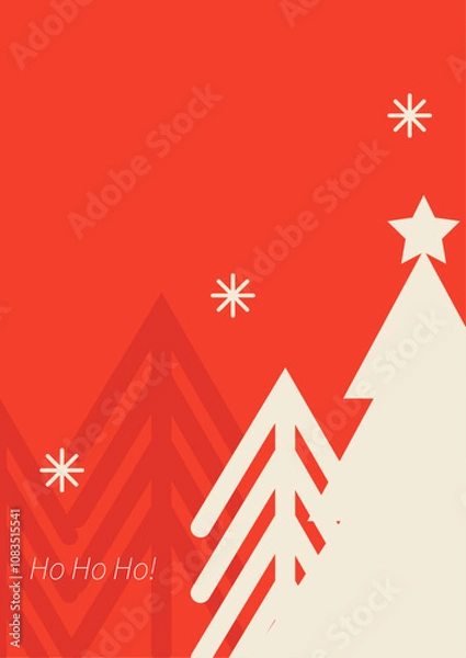 Obraz Festive illustration elegant Christmas Greeting Card with Christmas Element
