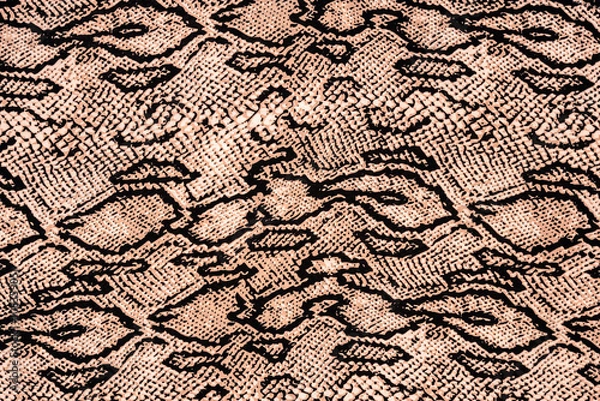 Fototapeta texture of print fabric striped snake leather
