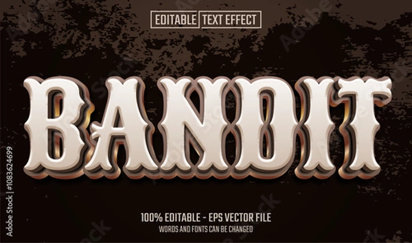 Fototapeta bandit editable text effect