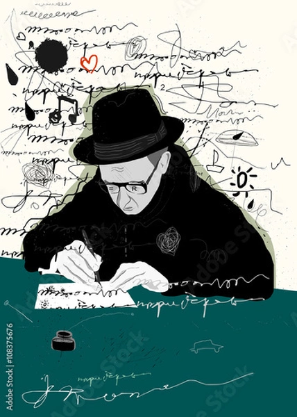 Fototapeta Писатель