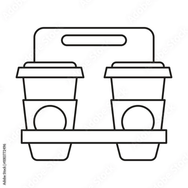 Obraz Coffee icon vector on white background