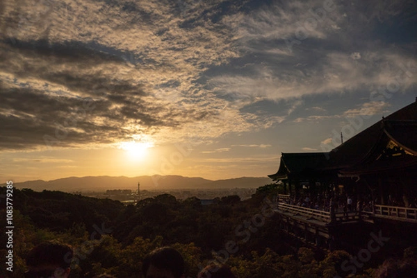Obraz Kiyomizu-dera is a Buddhist temple located in eastern Kyoto, Japan. The temple is part of the Historic Monuments of Ancient Kyoto UNESCO World Heritage Site. 