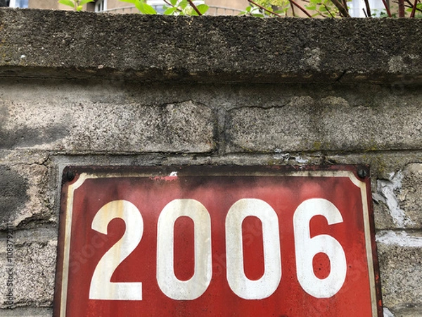 Obraz Red sign that says 2006