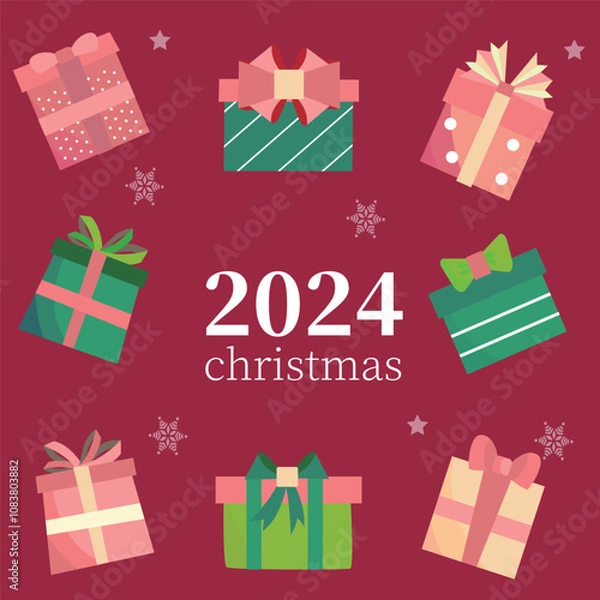 Obraz  christmas gift collection and element