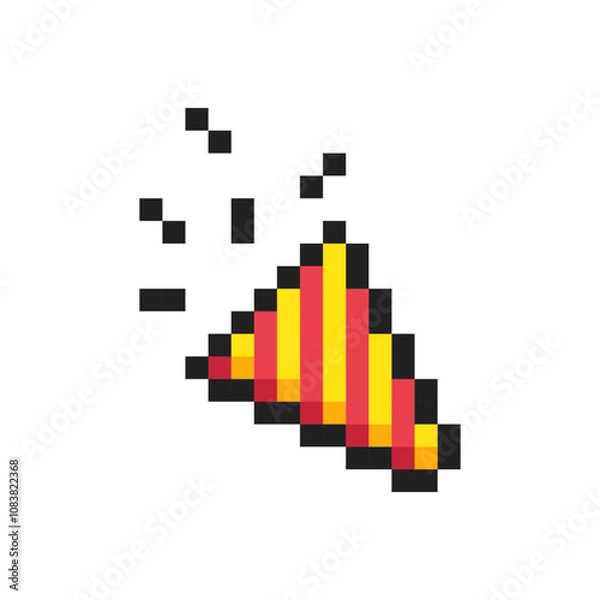 Fototapeta Firework 8-bit icon, pixel art firework item.
