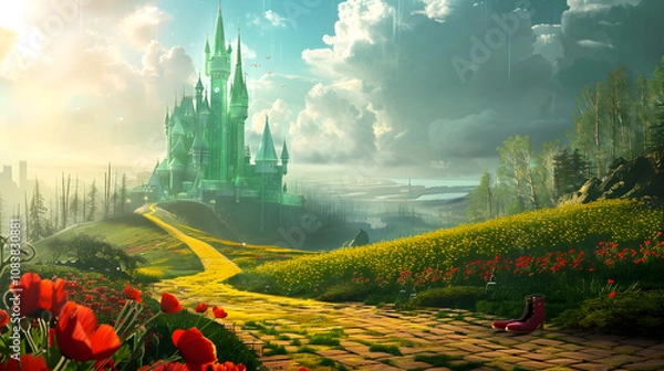 Obraz Following the Enchanting Journey Down the Yellow Brick Road: An Ephemeral Glimpse into Oz