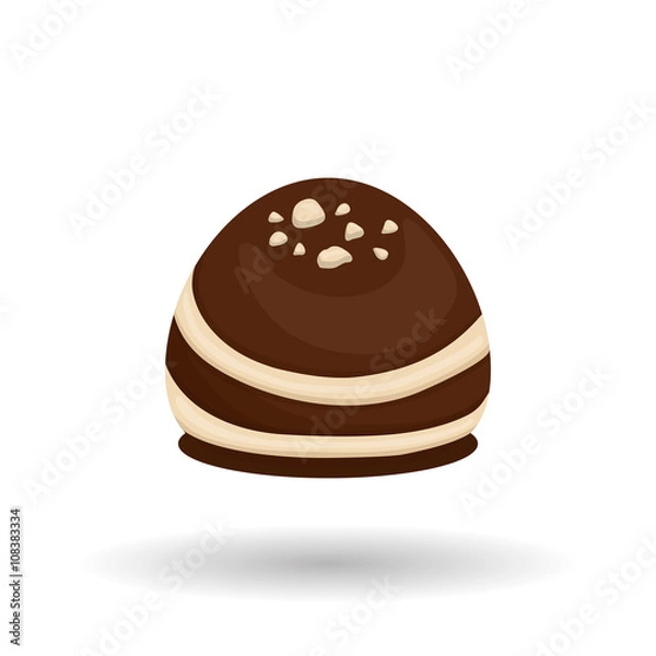 Obraz Chocolate design over white background, vector illustration