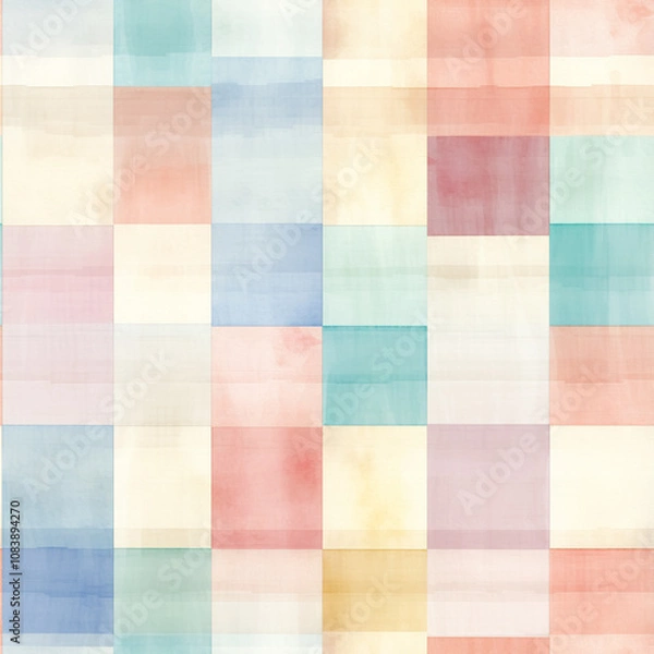 Fototapeta Plaid Seamless Pattern in Pastel Color